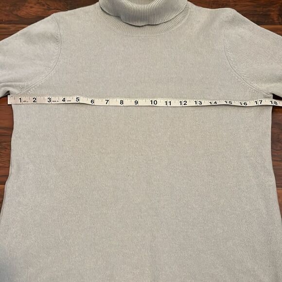 Lauren Ralph Lauren Cashmere Blue Turtleneck Sweater Casual Contemporary - Picture 4 of 8